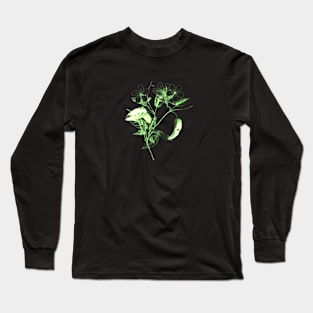 Flowers art - Green flower blooming Long Sleeve T-Shirt